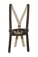 Men’s Brown Lederhosen Suspenders