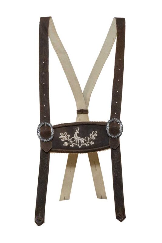 Men’s Brown Lederhosen Suspenders