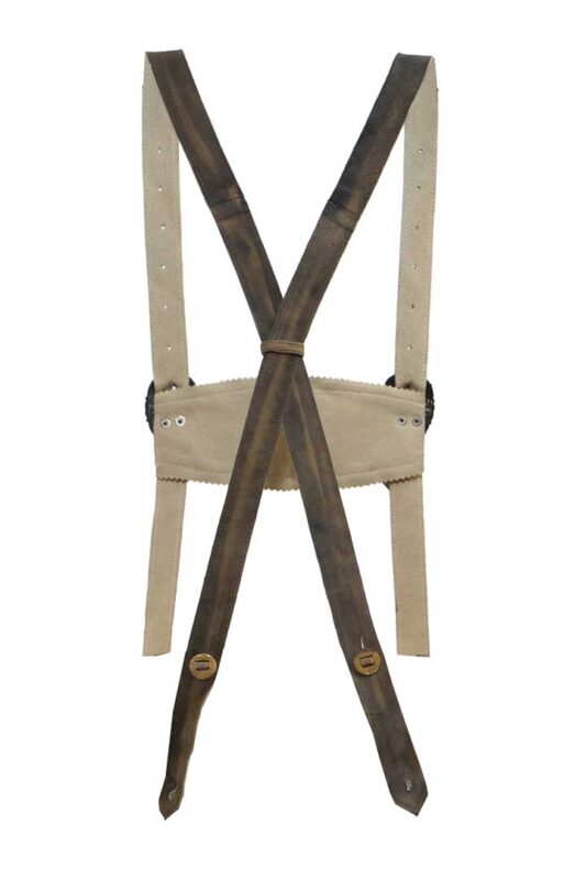 Beige Bavarian Lederhosen Suspenders