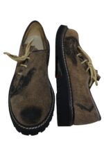 Brown Lederhosen Embroidery Shoes
