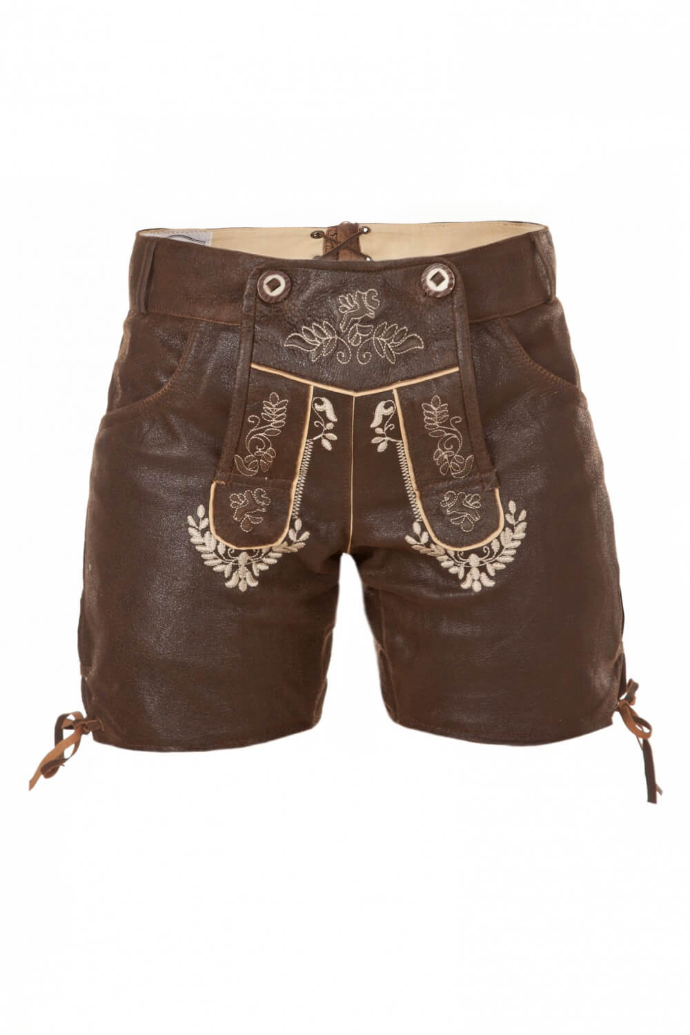 Brown Suede High-Waist Lederhosen (1) Brown Suede High-Waist Lederhosen