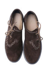 Dark Brown Lederhosen Embroidery Shoes
