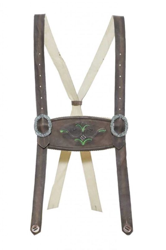 Green Brown Bavarian Suspenders