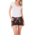 Ladies Tyrol Folklore Brown Lederhosen