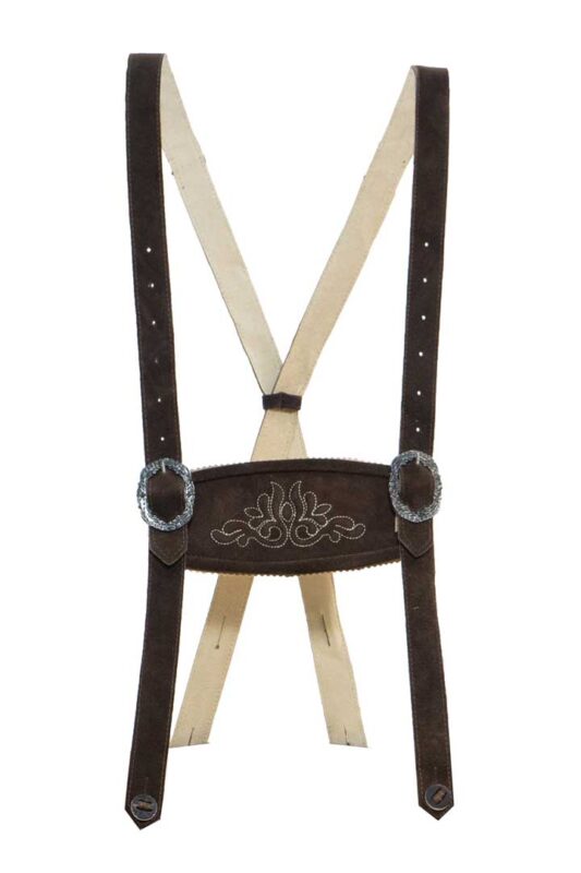 Handmade Brown Lederhosen Suspenders
