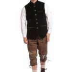 Men's German Black Waistcoat