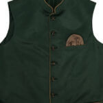 Modern Green Lederhosen Waistcoat
