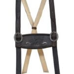 Grey Leather Suspenders for Oktoberfest