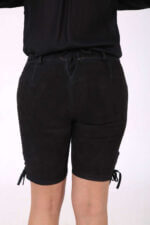 Women Black Leather lederhosen