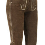 Women's Brown Knee Length Lederhosen
