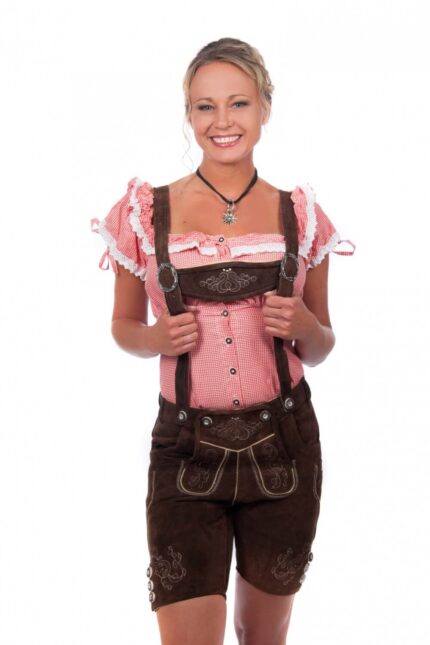 Women’s Embroidered Sophie Brown Lederhosen