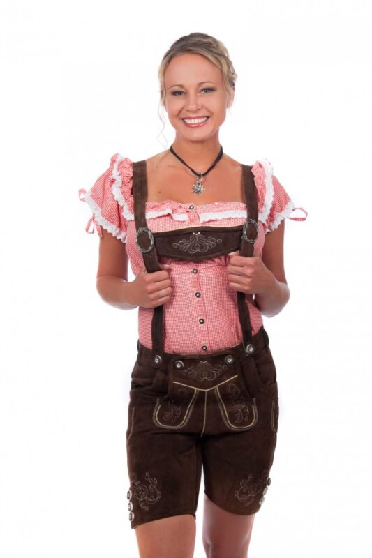 Women’s Embroidered Sophie Brown Lederhosen
