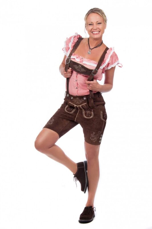 Women’s Embroidered Sophie Brown Lederhosen