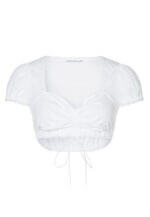Short Sleeve Cotton Dirndl Blouse