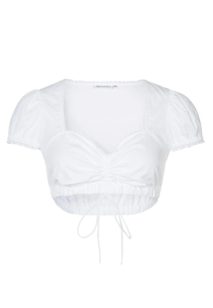 Short Sleeve Cotton Dirndl Blouse