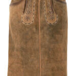 Vintage Brown Women Bavarian Skirt