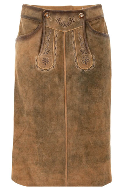 Vintage Brown Women Bavarian Skirt