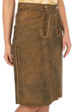 Vintage Brown Women Bavarian Skirt