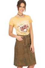 Vintage Brown Women Bavarian Skirt