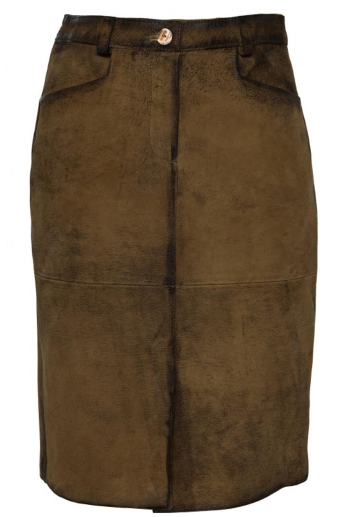 Vintage Goat Leather Ladies Skirt (1) Vintage Goat Leather Ladies Skirt