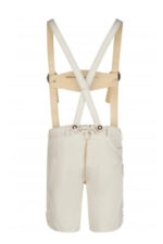 Men's White Leather Bavarian Lederhosen