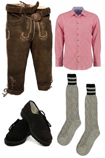 Baxxter german Oktoberfest Bundhosen Outfit Set