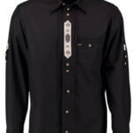 Black Men's Lederhosen Shirt