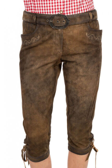 Knee Length Ladies Lederhosen