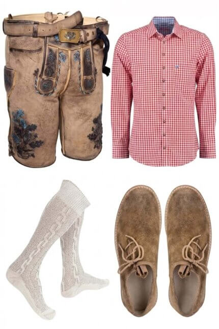 ZUGERSEE Birch Bavarian Lederhosen Outfit Set