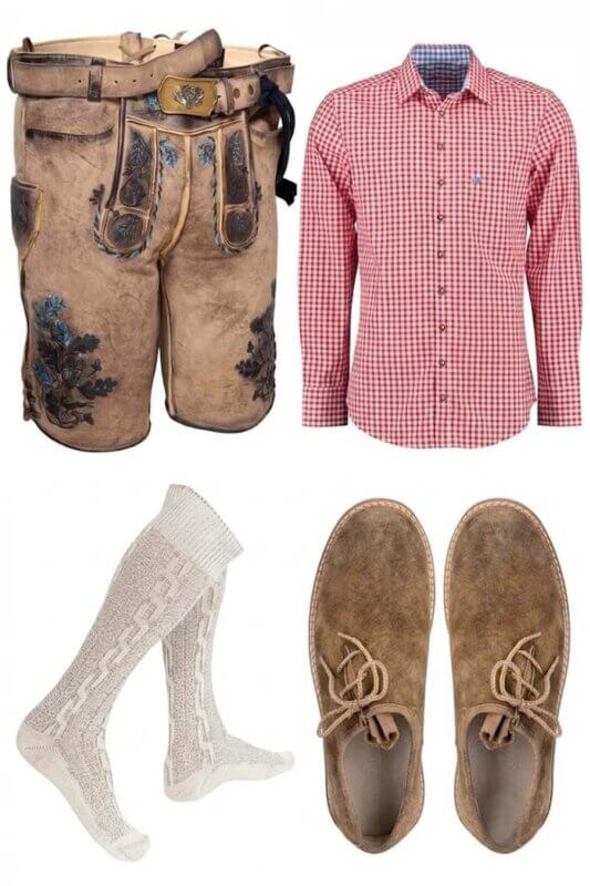 ZUGERSEE Birch Bavarian Lederhosen Outfit Set